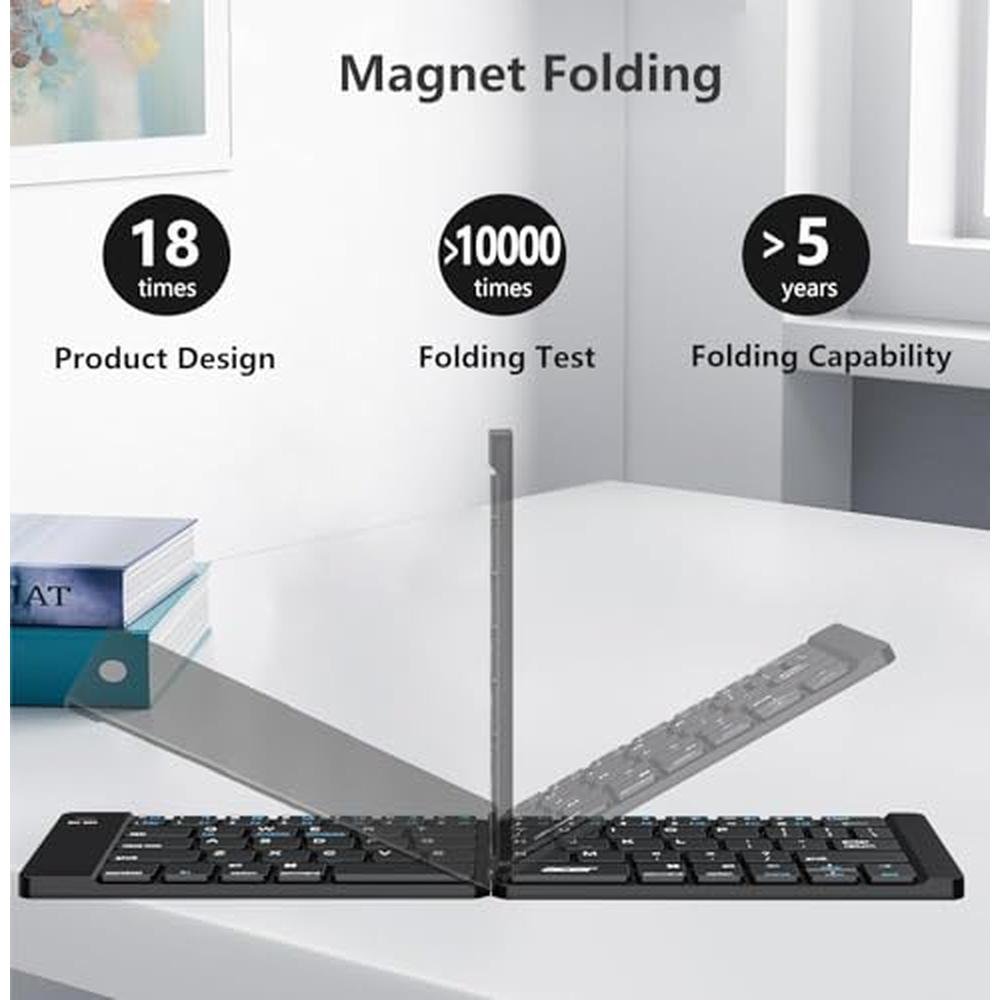 PopBloom Foldable Bluetooth Keyboard – In Use
