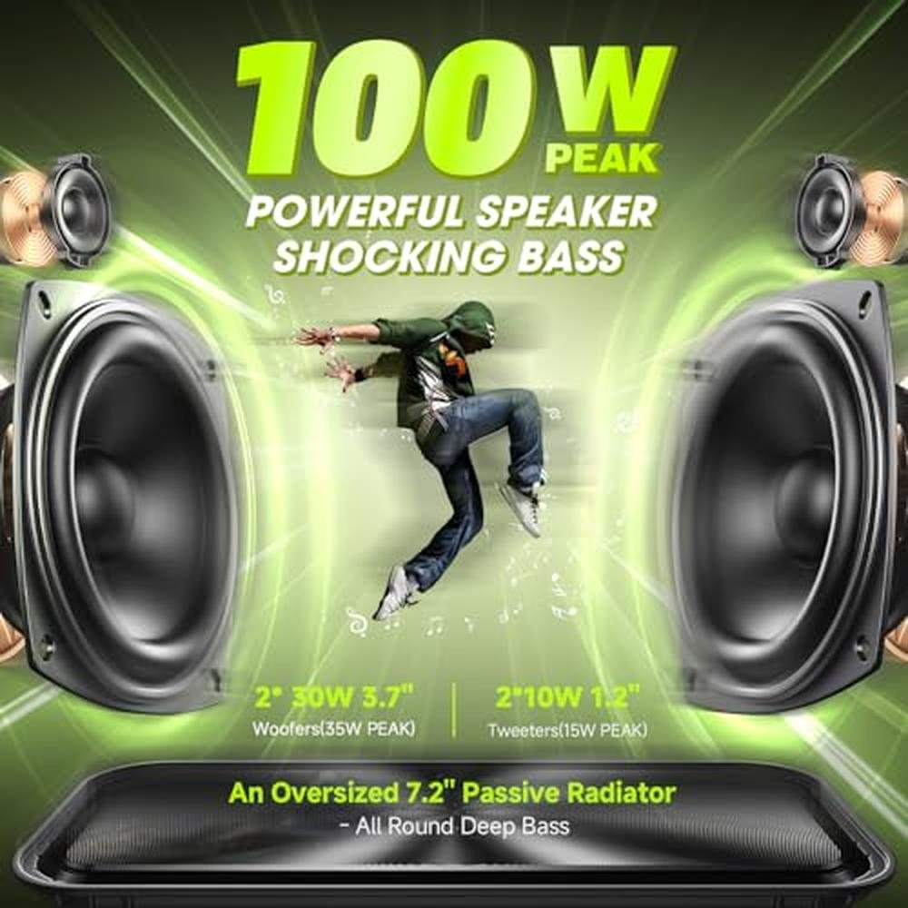 Bluetooth Large Portable Speaker – Side View