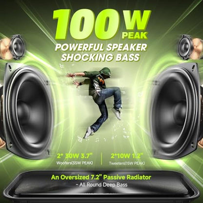 Bluetooth Large Portable Speaker – Side View