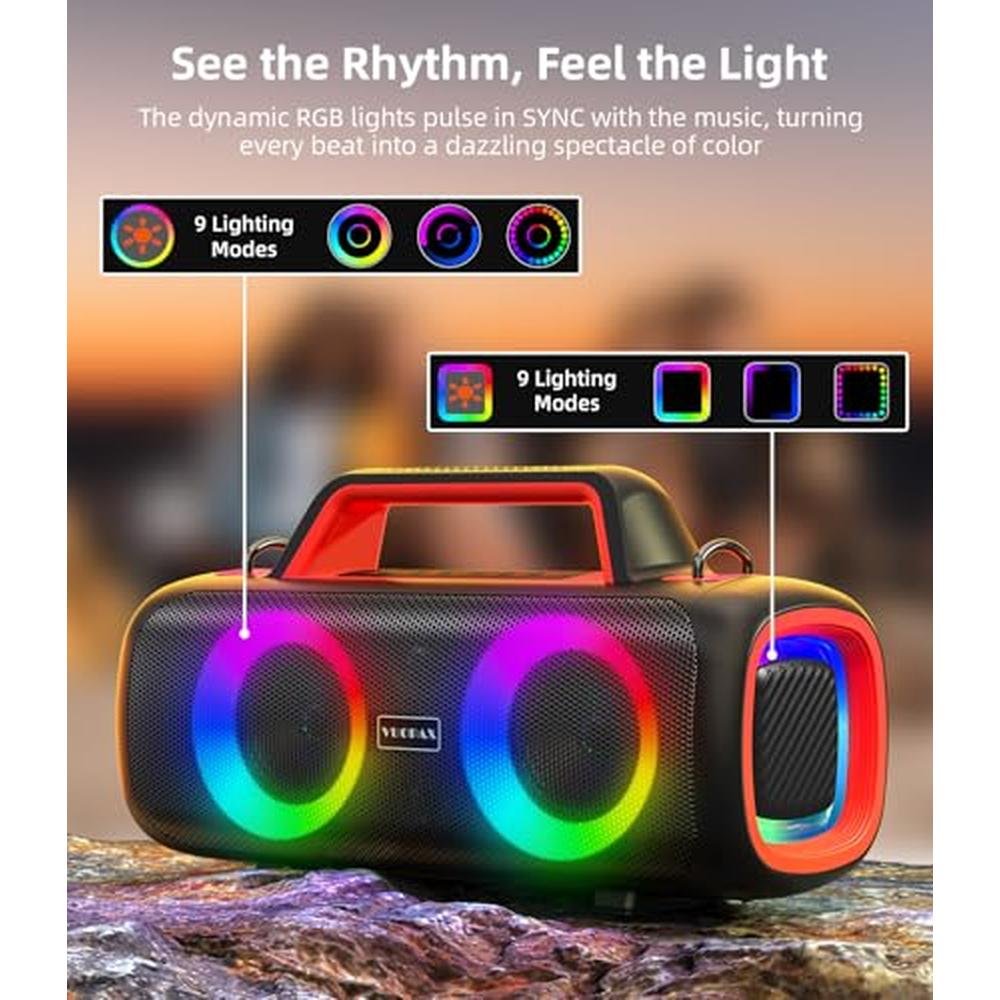 Speaker Outdoor: Portable Bluetooth 140W Loud Wireless – In Use