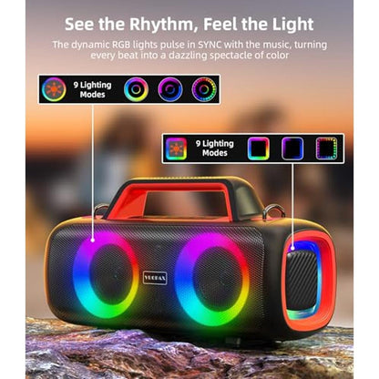 Speaker Outdoor: Portable Bluetooth 140W Loud Wireless – In Use