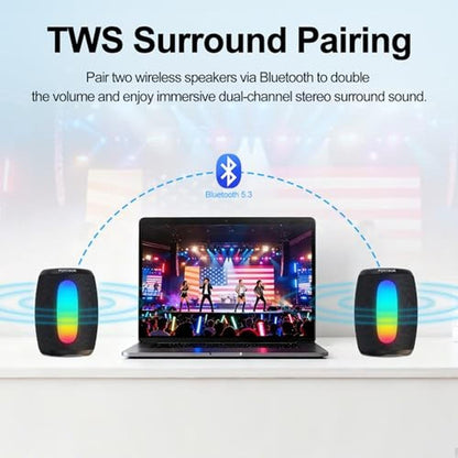 Speaker Portable: PORTBOR Bluetooth Speaker Powerful Stereo – Packaging
