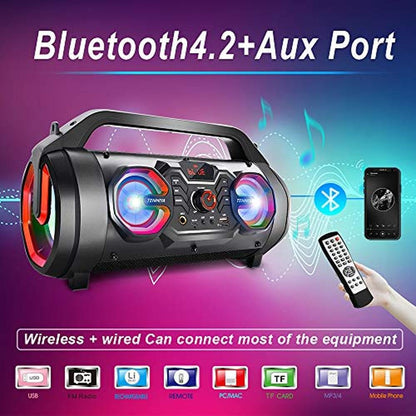 Speaker Portable: Premium Bluetooth Speaker with Subwoofer – Side View