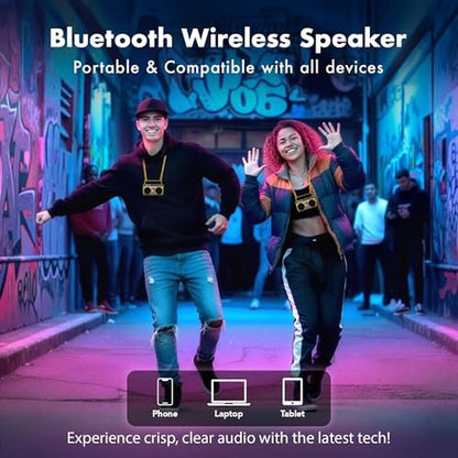 Bluetooth Speakers: Portable Retro Bluetooth Speaker with – Close-up Detail