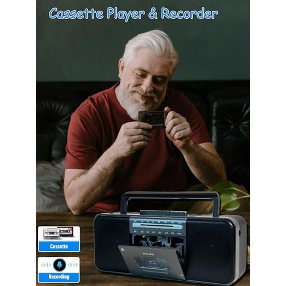 Cassette Portable: Premium Portable Cassette Tape Player – In Use
