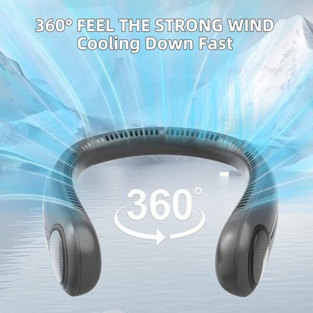 Fan Gifts: Kinhowly Portable Neck Fan Hands-Free Personal – Side View