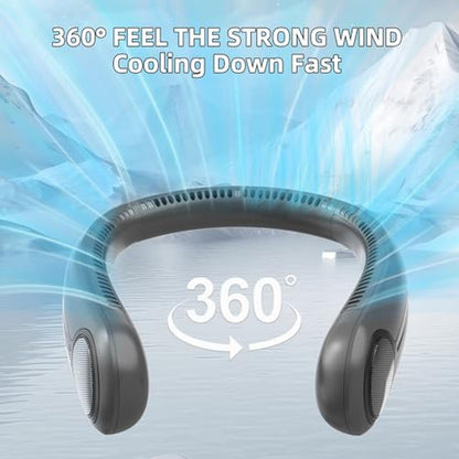Fan Gifts: Kinhowly Portable Neck Fan Hands-Free Personal – Side View