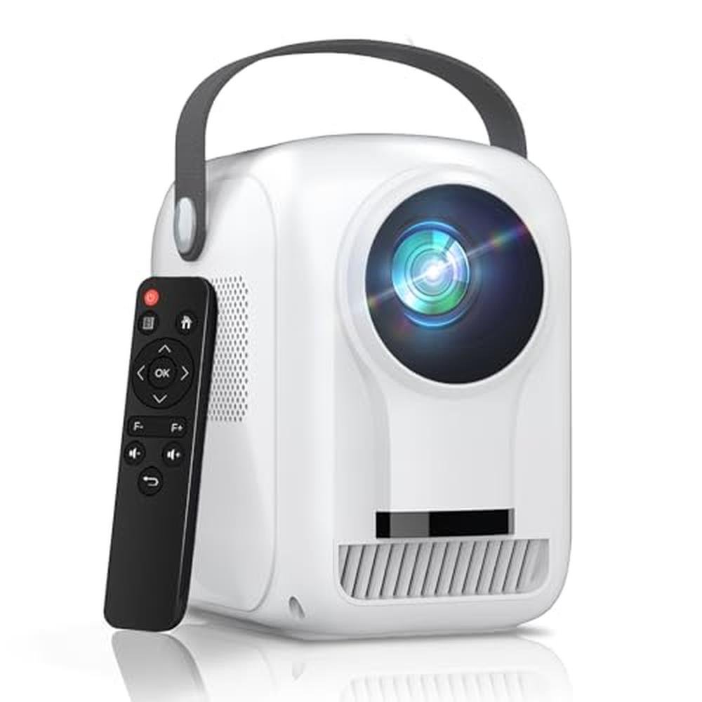 Portable Projector: Premium 4K Support with Wifi Bluetooth – Front View