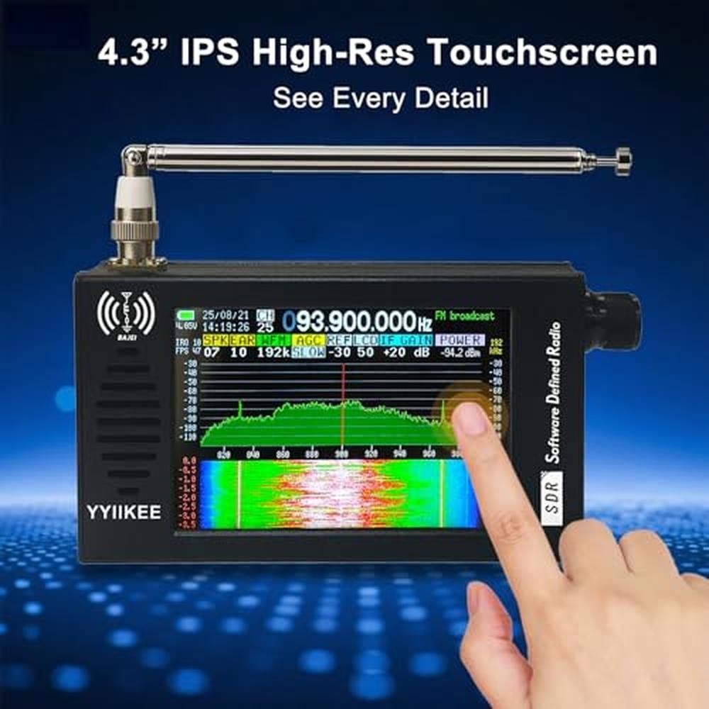 Portable SDR: DSP Radio Receiver 4.3 Touchscreen – In Use