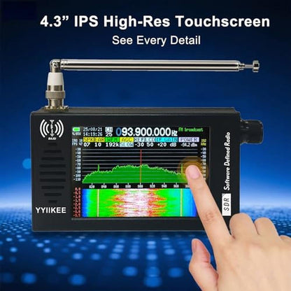 Portable SDR: DSP Radio Receiver 4.3 Touchscreen – In Use
