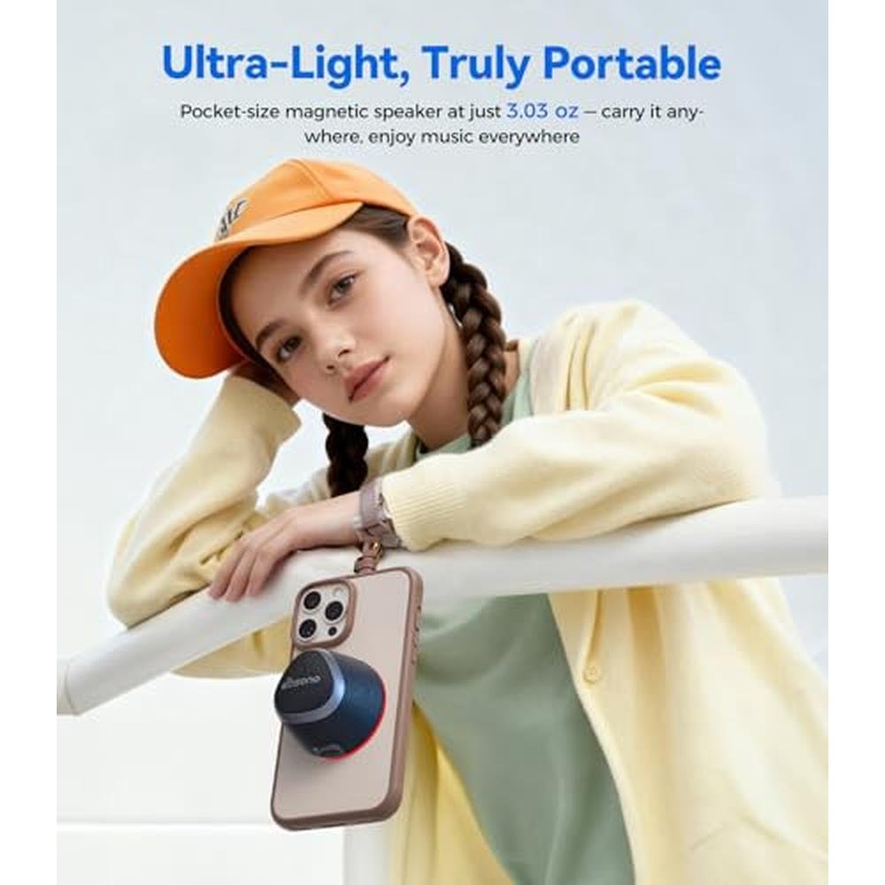 Portable Speaker: 2-in-1 Magnetic Bluetooth Speaker with – Close-up Detail