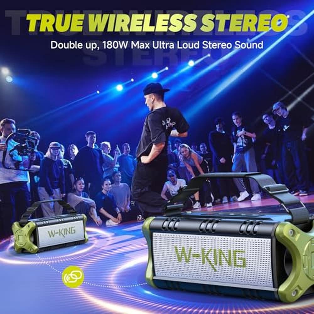 Speaker Portable: W-KING 90W Max Loud Outdoor Speaker – In Use