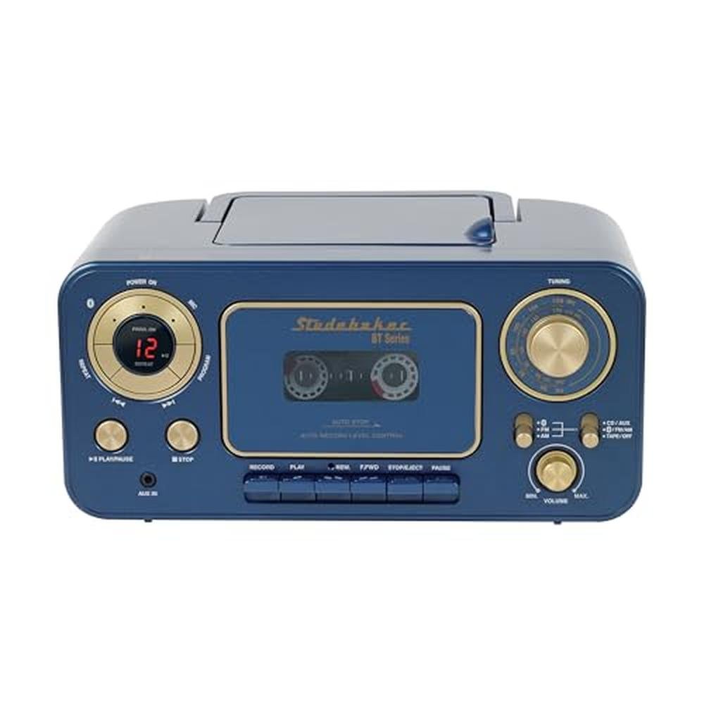 Portable Stereo CD Player with Bluetooth – Side View