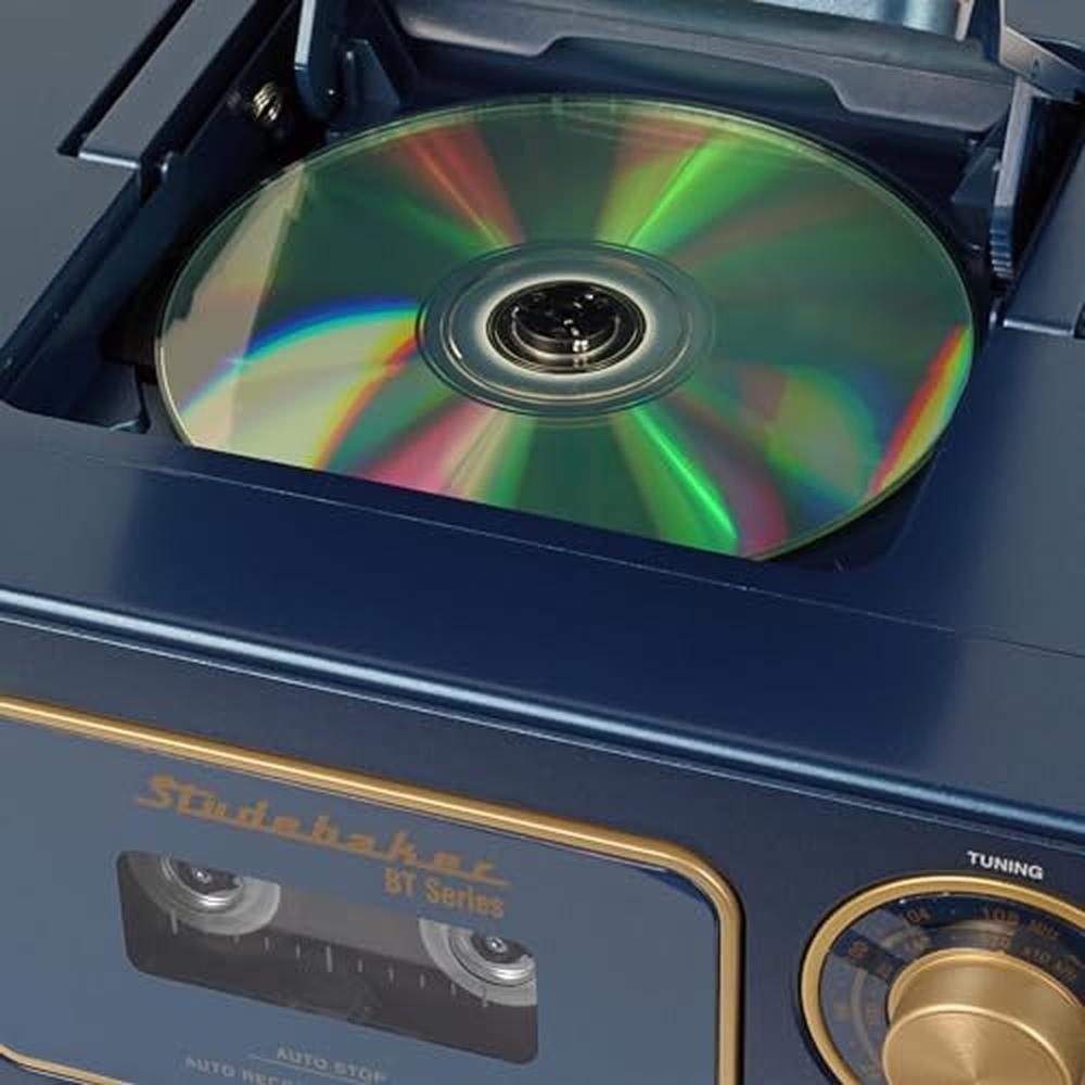 Portable Stereo CD Player with Bluetooth – In Use