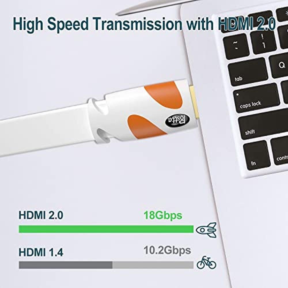 HDMI Cable: Postta Flat 25 Feet 4K HDMI 2.0 Cable – Packaging
