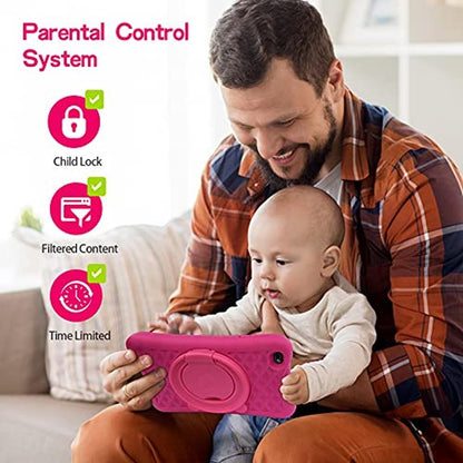 Kids Tablet: PRITOM 8 Inch Quad Core Android Tablet 64GB – Close-up Detail
