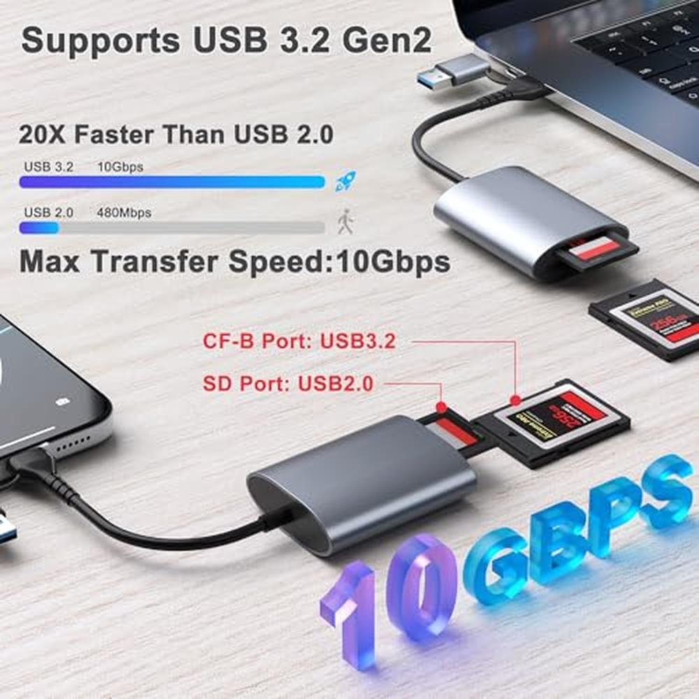 CFexpress Professional: Lexar CFexpress Type B Card Reader – Close-up Detail