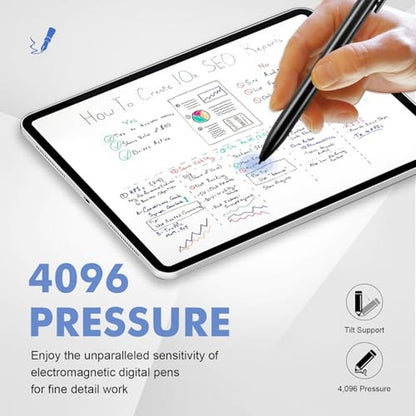 Digital Pen: ProSketch EMR Pen with Eraser Pencil Clip – Side View