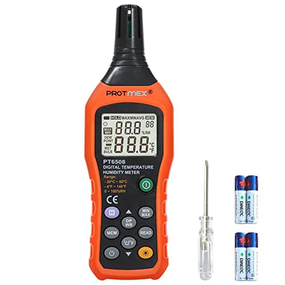 Protmex Digital Temperature Humidity Meter – Front View