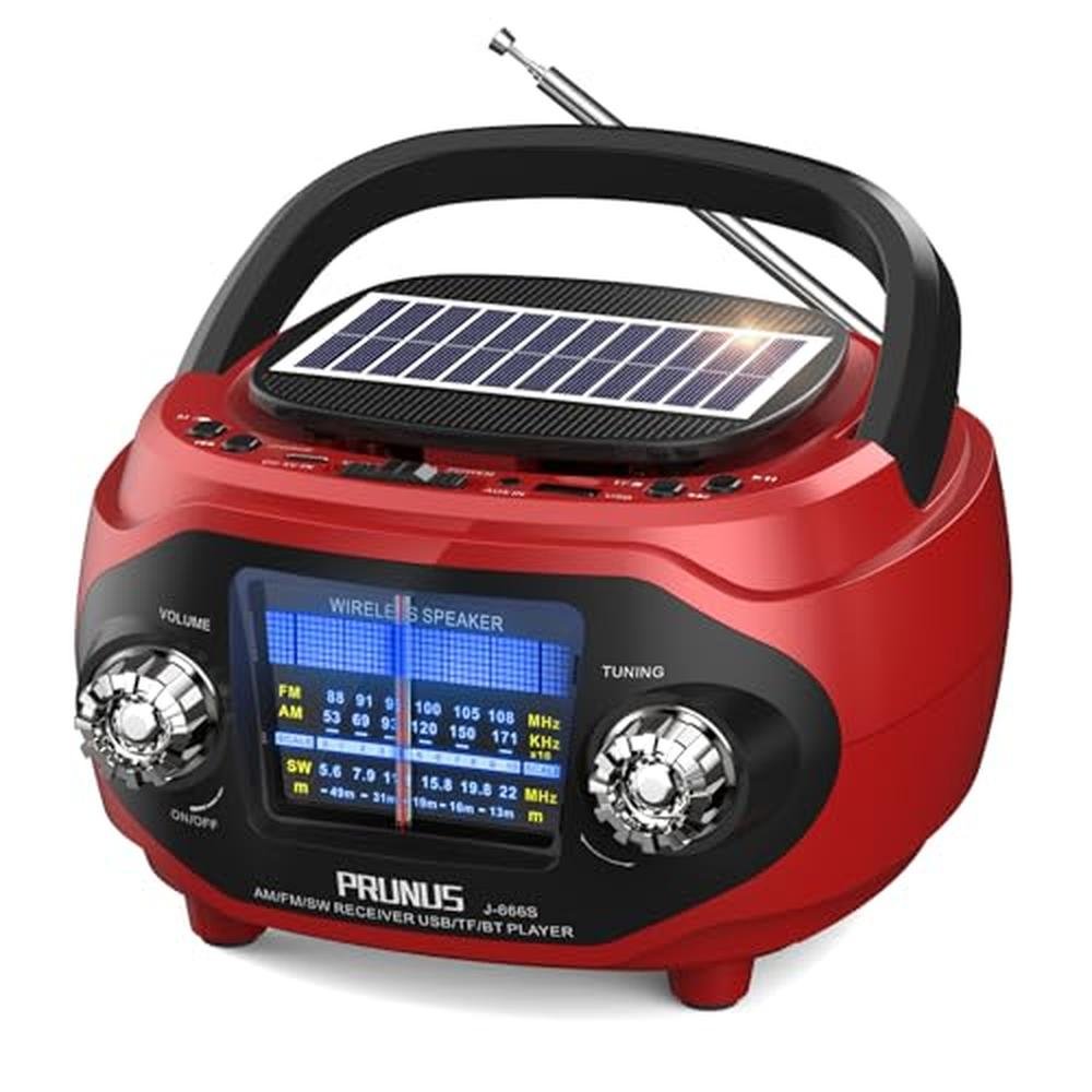 PRUNUS 15W Retro Bluetooth Speaker with Rich Bass Stereo – Front View