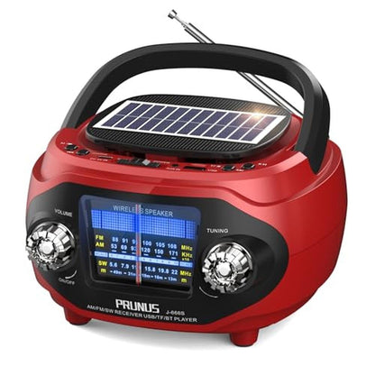 PRUNUS 15W Retro Bluetooth Speaker with Rich Bass Stereo – Front View