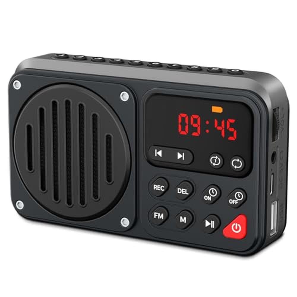 Prunus 405: Rechargeable FM Radio Bluetooth Speaker – Front View