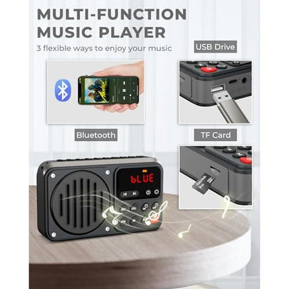 Prunus 405: Rechargeable FM Radio Bluetooth Speaker – Close-up Detail
