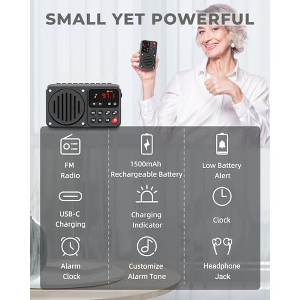 Prunus 405: Rechargeable FM Radio Bluetooth Speaker – Packaging