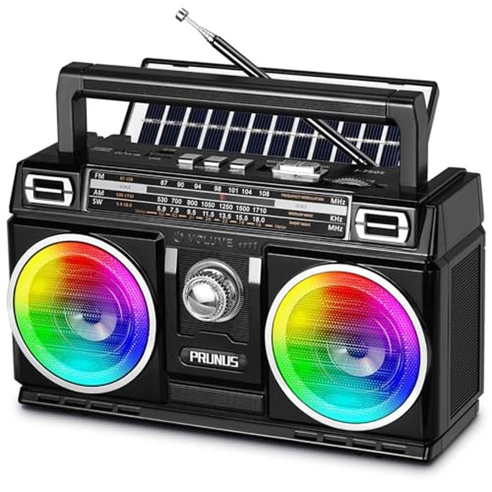 PRUNUS 750 AM FM Radio Portable with Bluetooth Dual Speakers – Front View