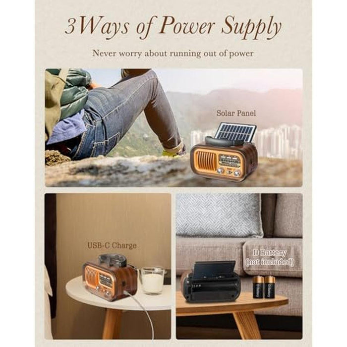 PRUNUS J-150 Portable Radio AM FM SW Bluetooth Speaker – Front View