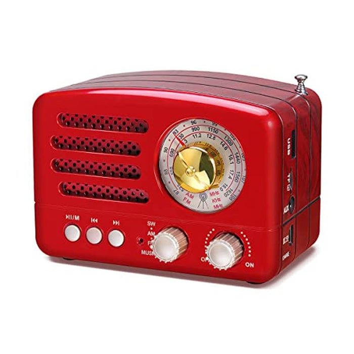 PRUNUS J-160 Retro Vintage AM FM Radio with Bluetooth – Front View
