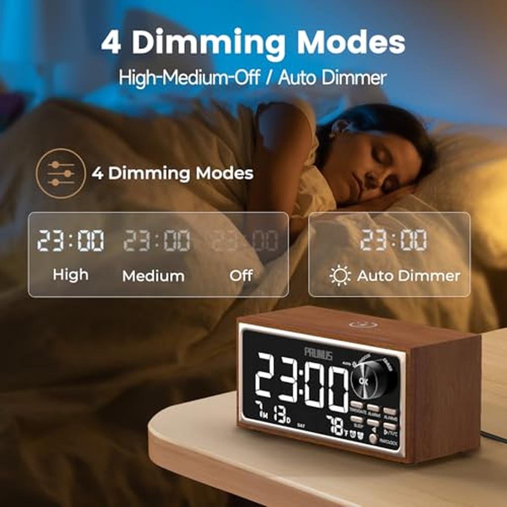 PRUNUS J-177 Retro Vintage Alarm Clock Radio with Fast – Packaging