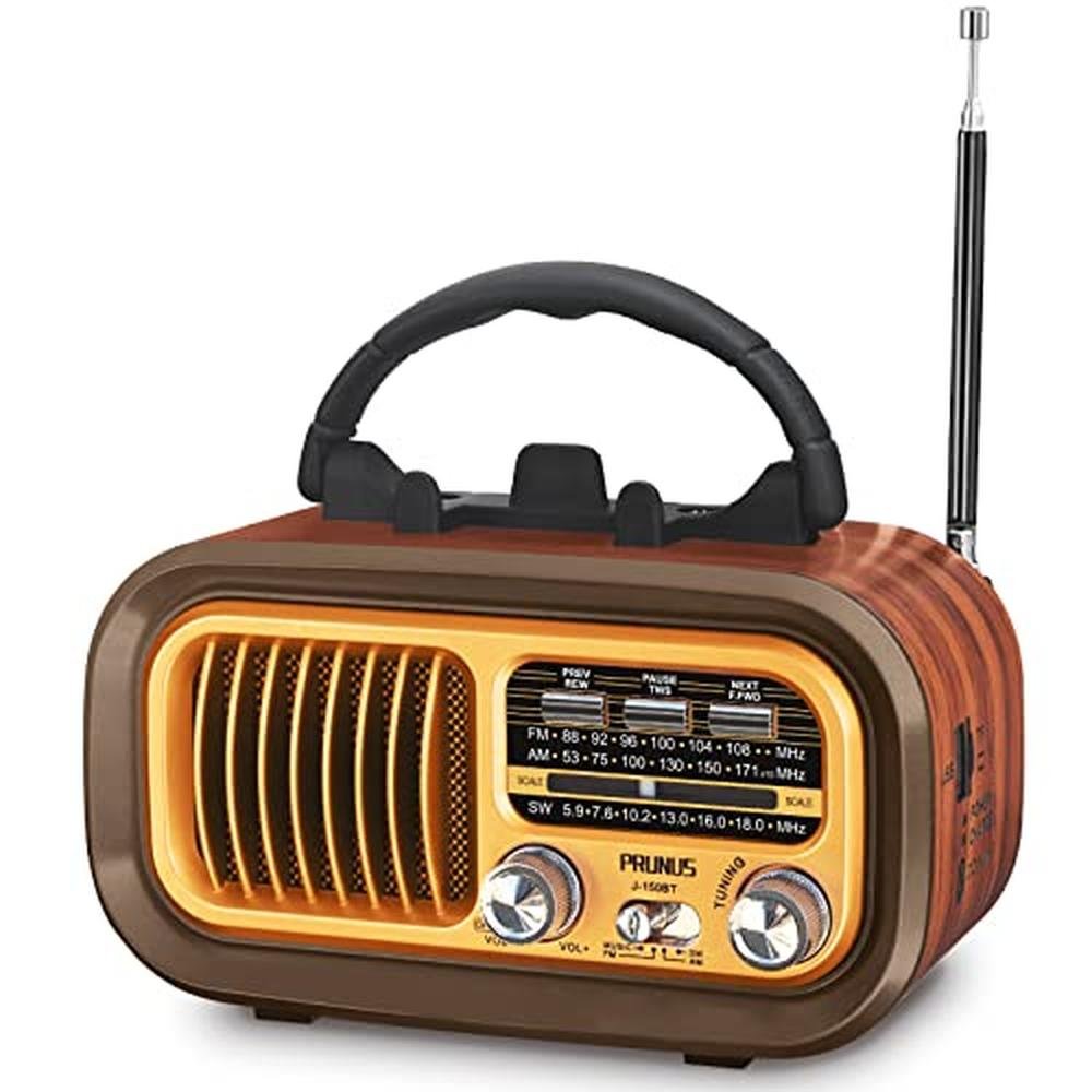 PRUNUS J150 Vintage/Retro Radio Bluetooth Speaker – Front View
