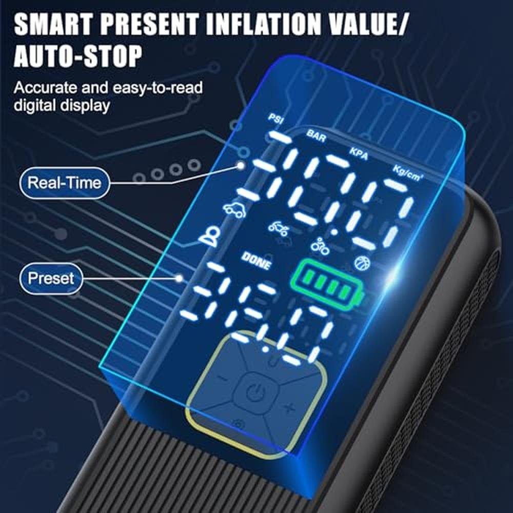 Tire Inflator: Pwperry Portable Air Compressor 4x Faster – In Use