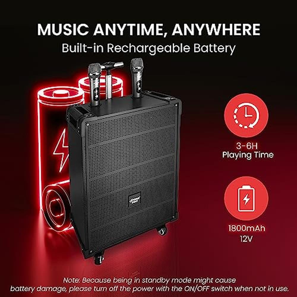 Pyle 10'' Portable Wireless Bluetooth Speaker System – Packaging