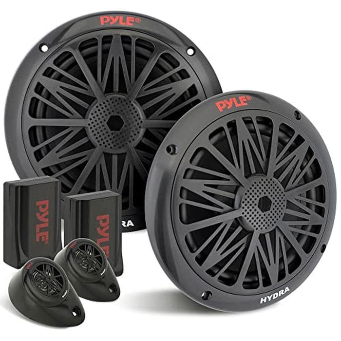 Pyle 200 Watt Marine Boat Speaker System Weather Proof Dual – Front View