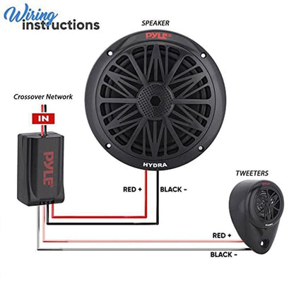 Pyle 200 Watt Marine Boat Speaker System Weather Proof Dual – Side View
