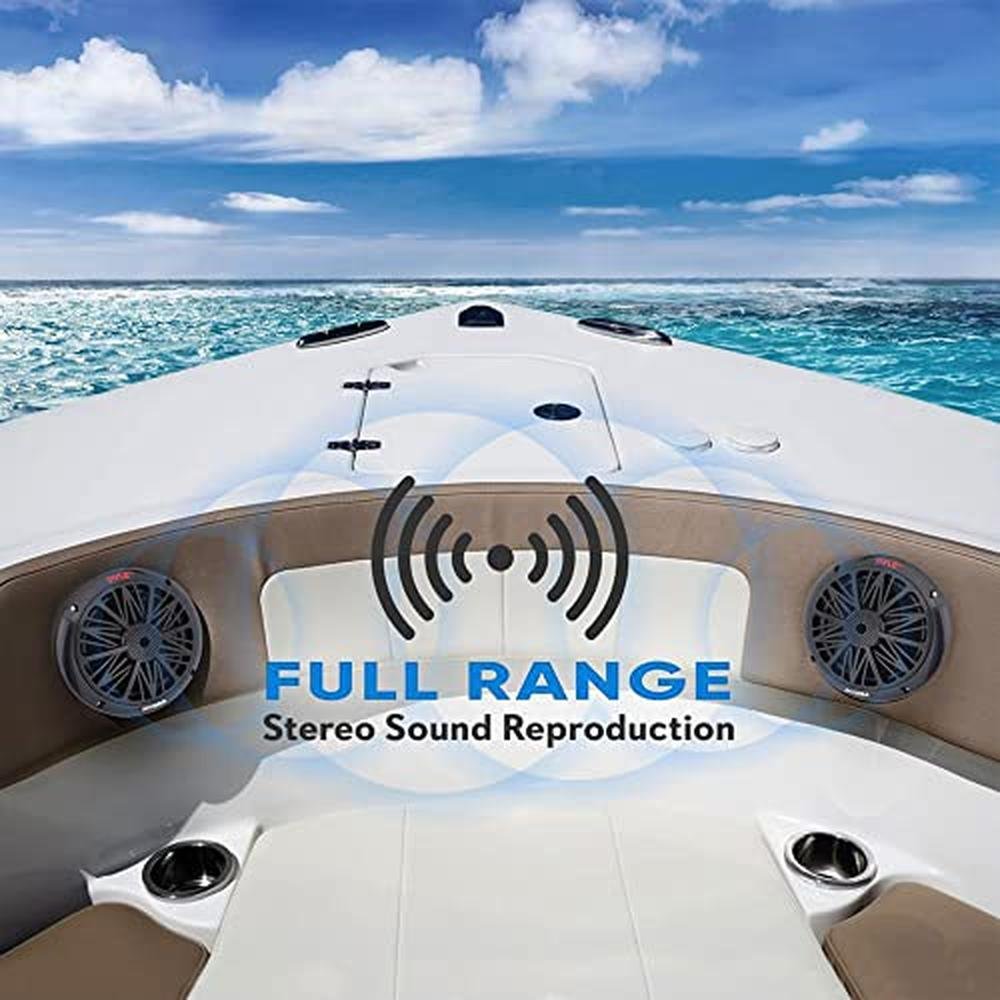 Pyle 200 Watt Marine Boat Speaker System Weather Proof Dual – Close-up Detail