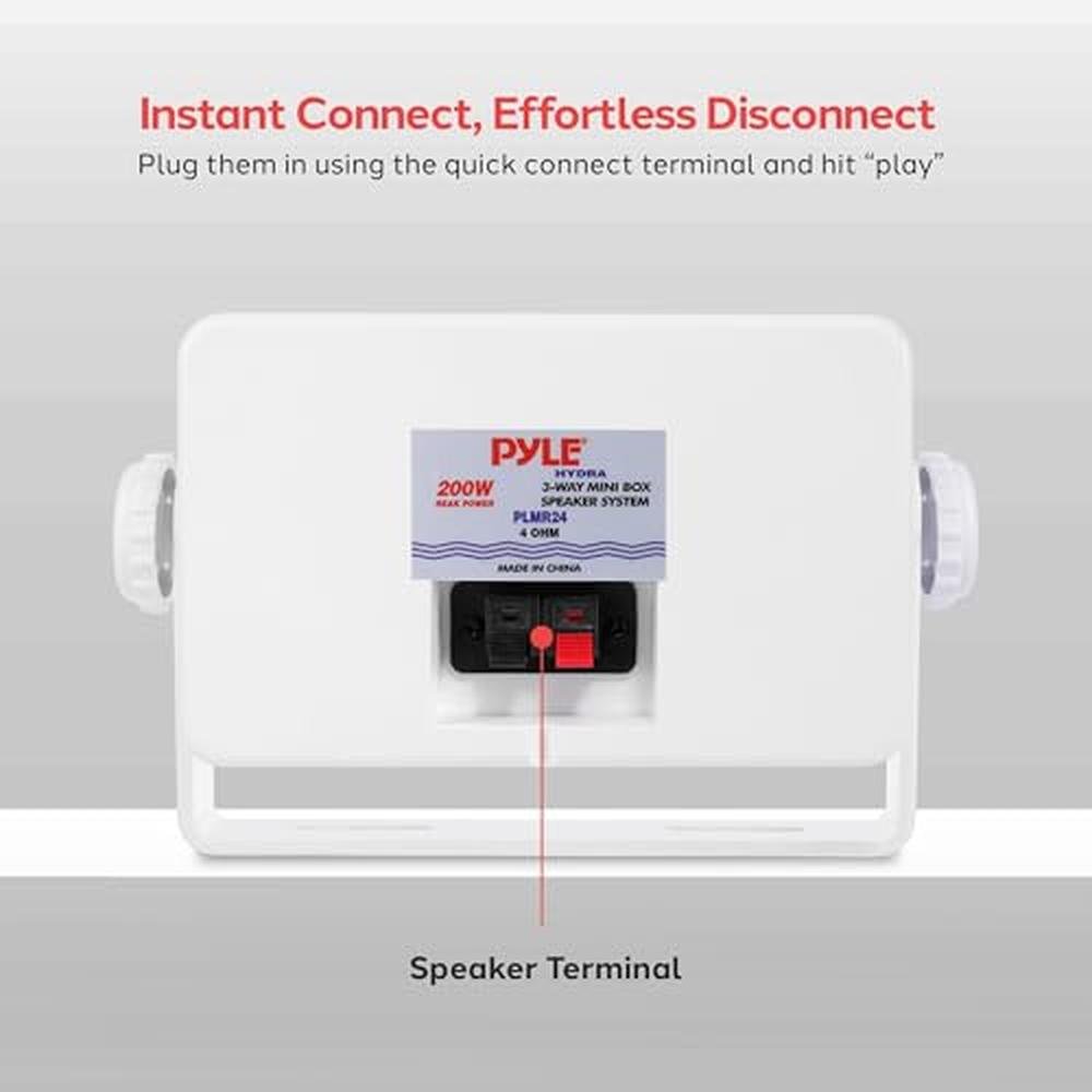 Pyle 3-Way Indoor & Outdoor Box Speaker System – Side View