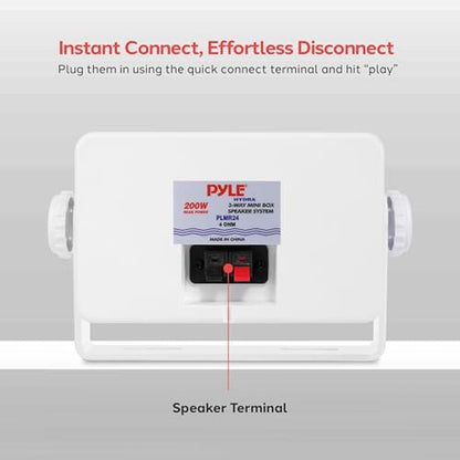 Pyle 3-Way Indoor & Outdoor Box Speaker System – Side View