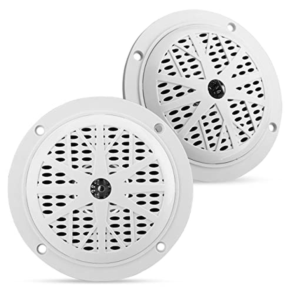 Pyle 4 Inch Dual Marine Speakers – Front View