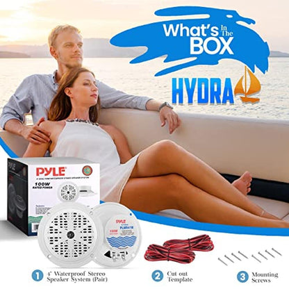 Pyle 4 Inch Dual Marine Speakers – Side View