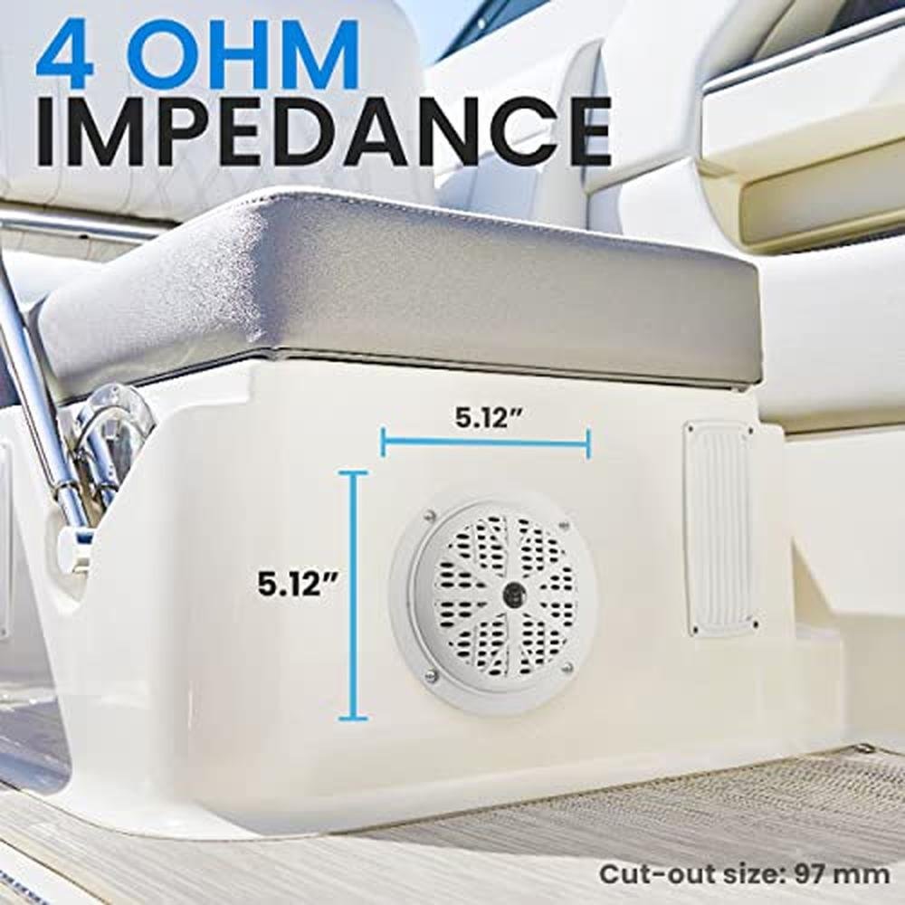 Pyle 4 Inch Dual Marine Speakers – Close-up Detail