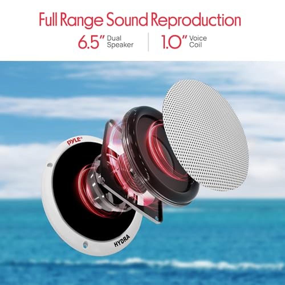 Pyle 6.5 Inch Dual Marine Speakers – Close-up Detail