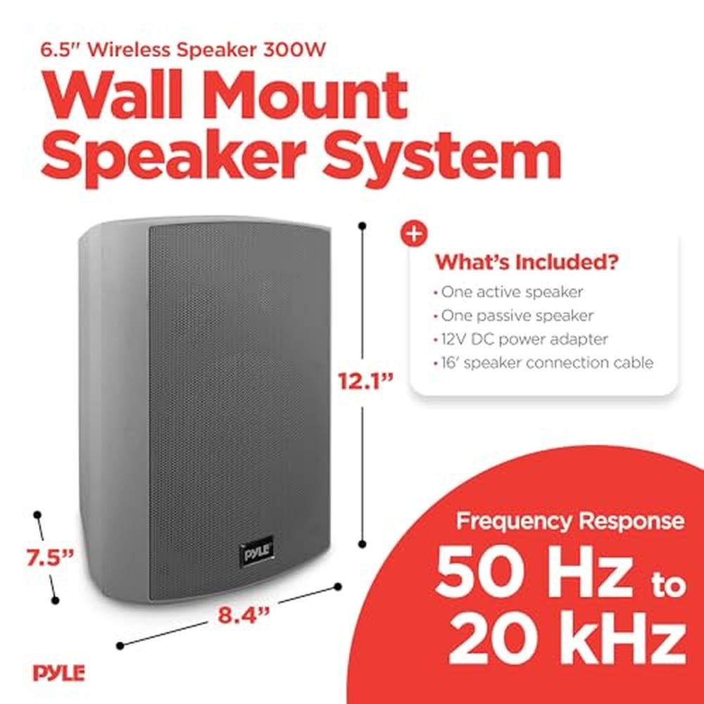 Pyle 6.5 Inch Wall Mount Waterproof Speaker System for – Close-up Detail
