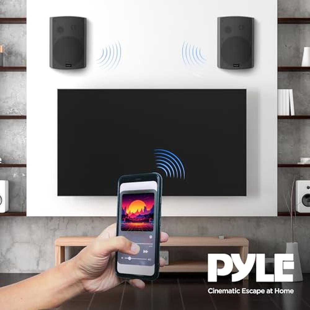 Pyle 6.5 Inch Wall Mount Waterproof Speaker System for – Packaging