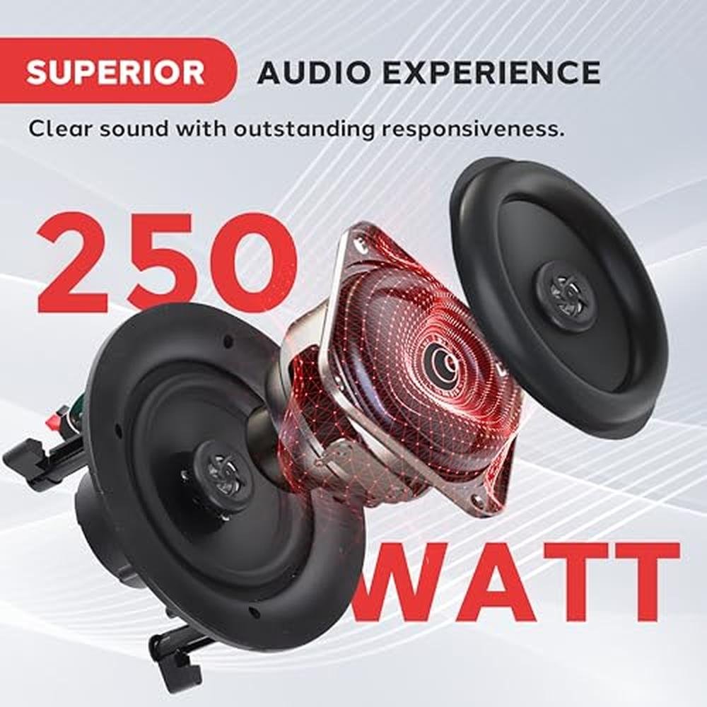 Pyle 8.0" Ceiling Wall Mount Speakers – Close-up Detail