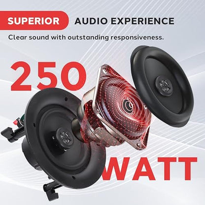 Pyle 8.0" Ceiling Wall Mount Speakers – Close-up Detail
