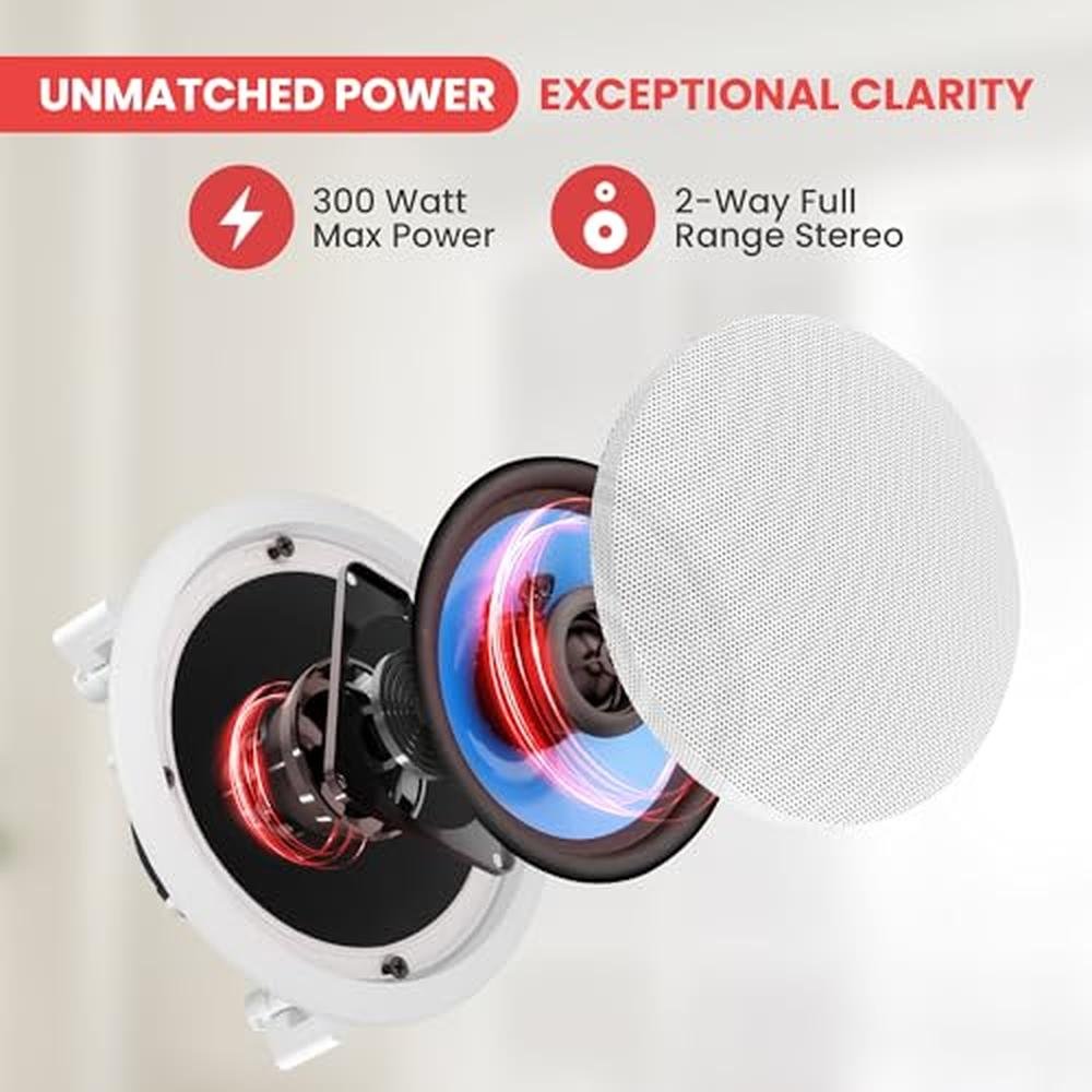 Pyle 8 In-Wall / In-Ceiling Speakers – In Use