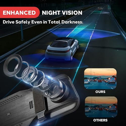 Pyle Dual Dash Cam Rearview Mirror – In Use